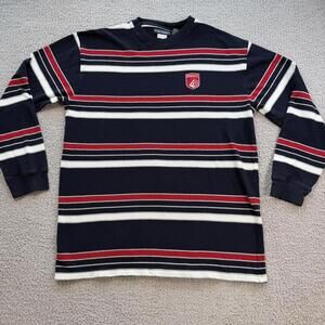 Vintage Enyce Clothing Co Striped Long Sleeve Shirt 3XL Navy Red Y2K Streetwear